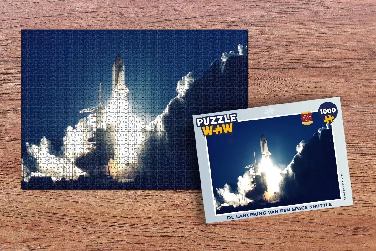 PuzzleWow Space Shuttle Legpuzzel 1000 Stuks - Multicolor