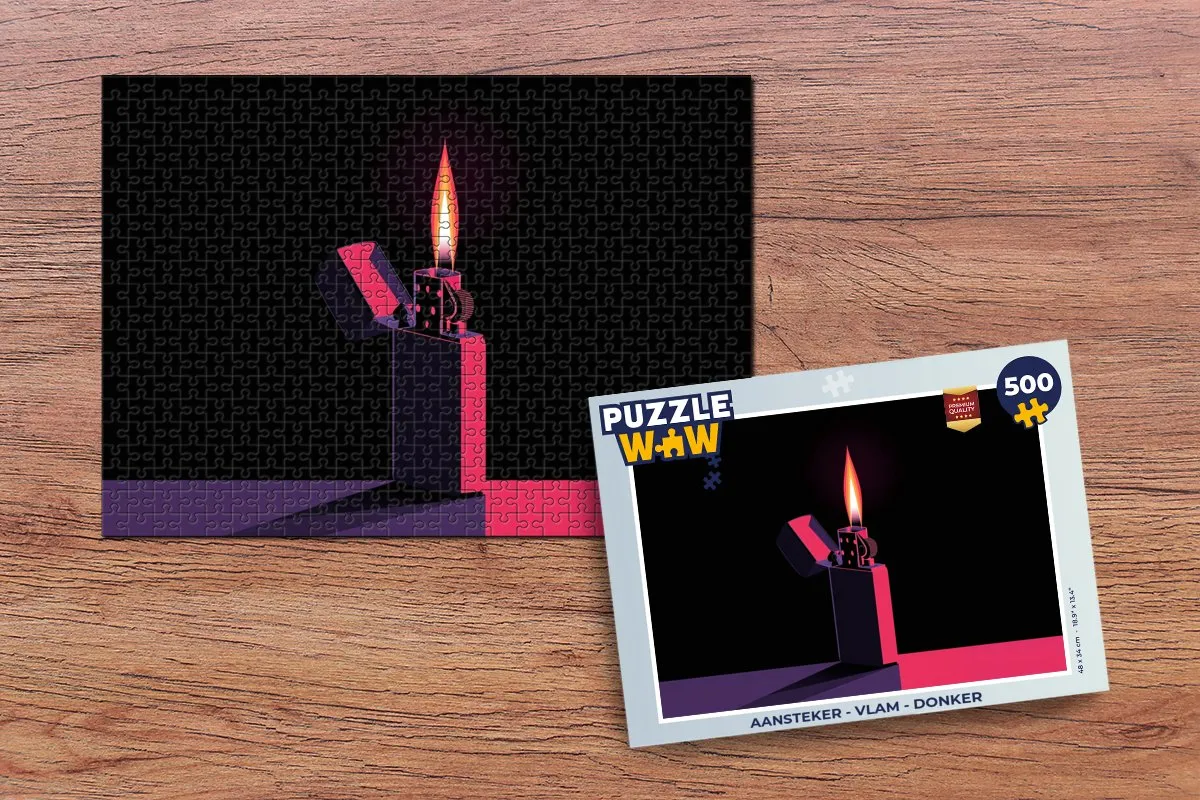 PuzzleWow Aansteker Vlam Legpuzzel 500 Stuks - MPN 8721406848929