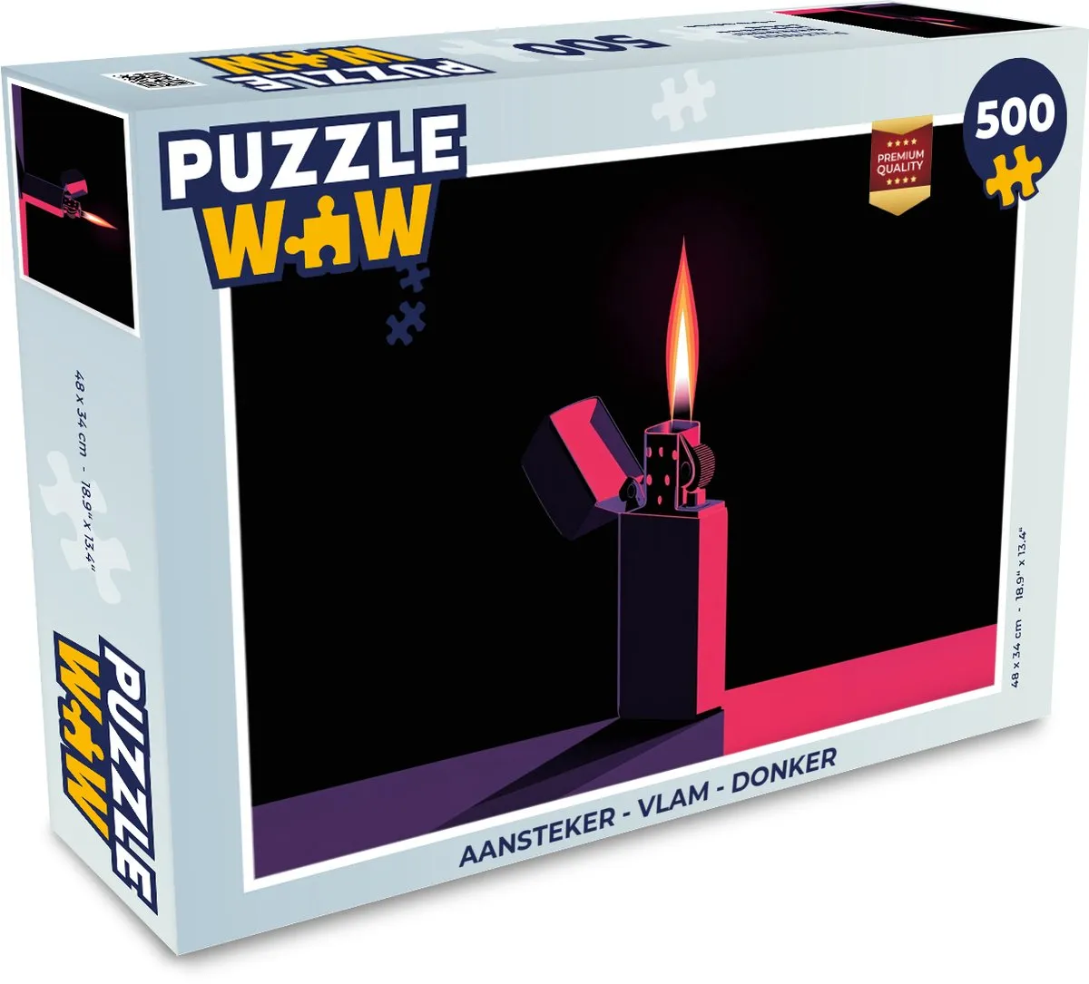 PuzzleWow Aansteker Vlam Legpuzzel 500 Stuks