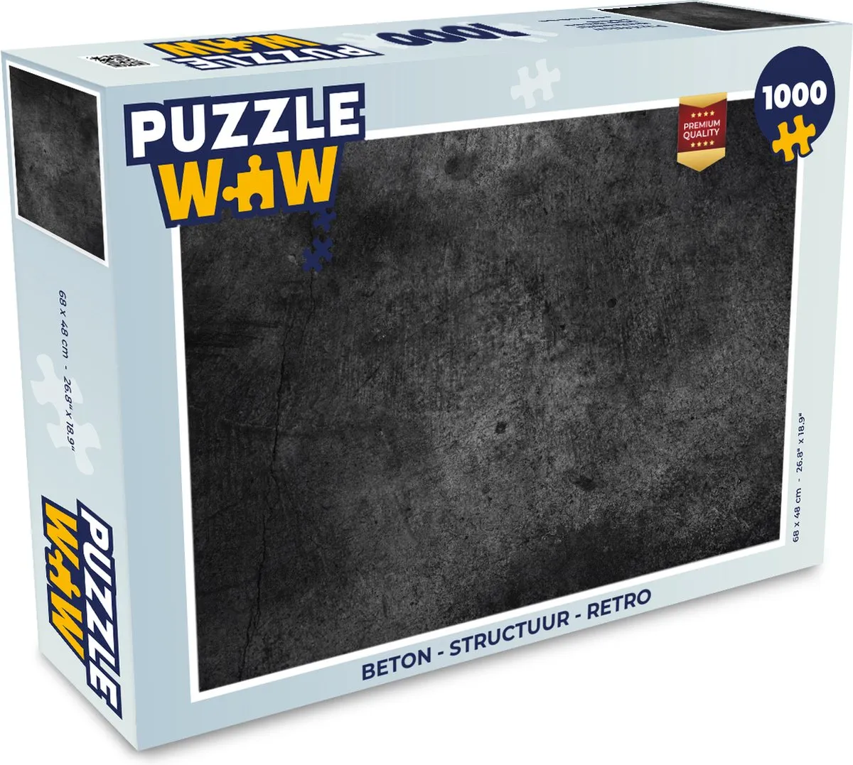 PuzzleWow Beton Structuur Legpuzzel 1000 Stuks - Multicolor
