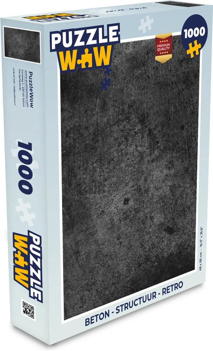 PuzzleWow Beton Structuur Legpuzzel 1000 Stuks