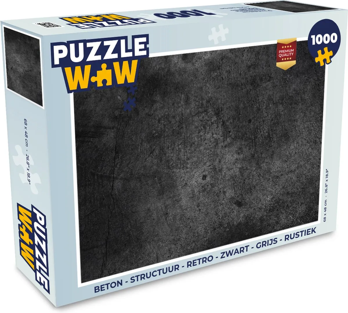 PuzzleWow Beton Structuur Legpuzzel 1000 Stuks - Multicolor