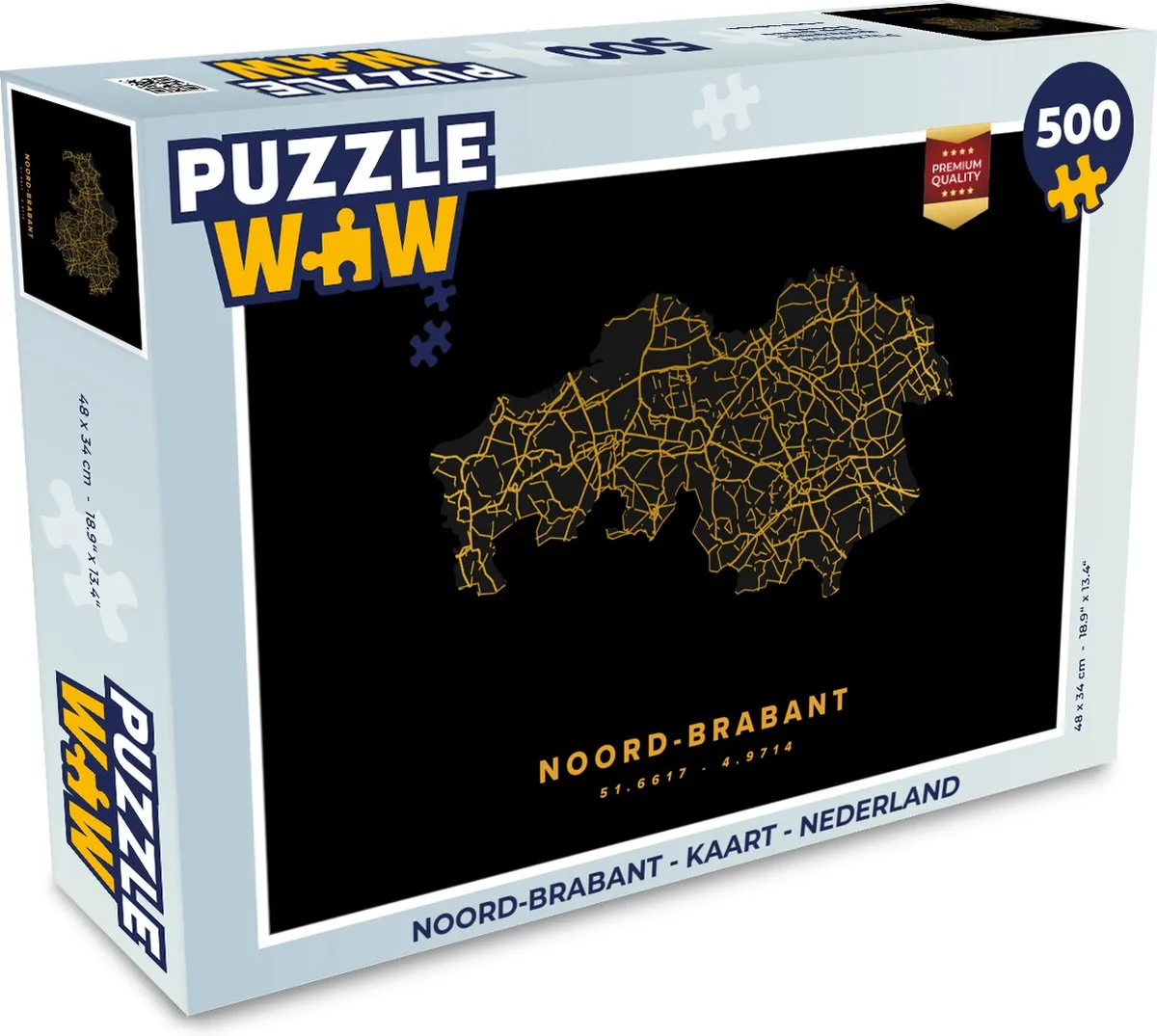 PuzzleWow Noord-Brabant Puzzel 500 Stuks
