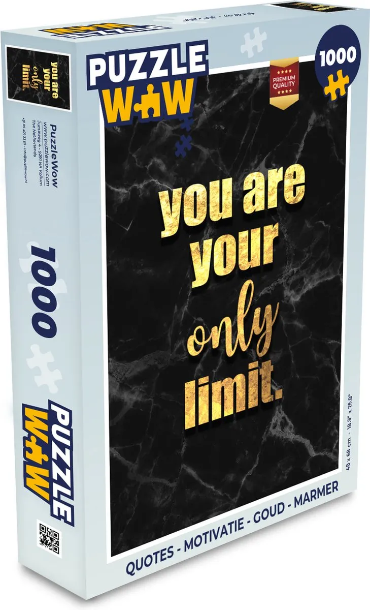 PuzzleWow Quotes Motivatie Legpuzzel 1000 Stuks