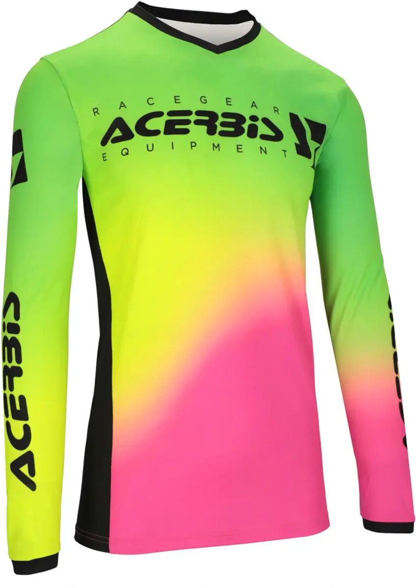 Acerbis MX J-Track Stabi Groen Geel Roze Zwart Cross Jersey