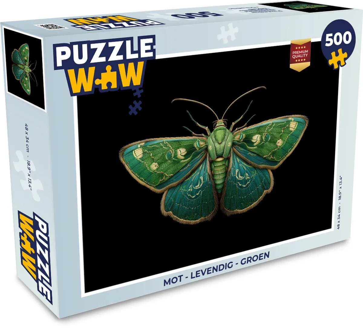 PuzzleWow Mot Levendig Legpuzzel 500 Stuks - Groen