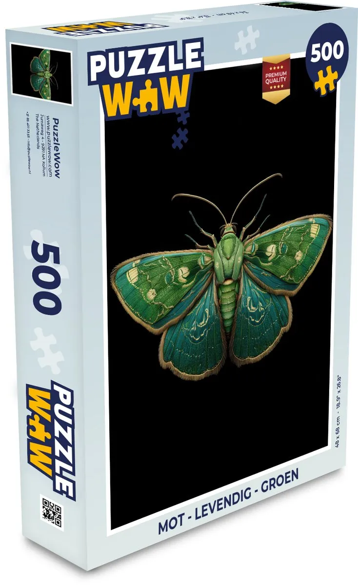 PuzzleWow Mot Levendig Legpuzzel 500 Stuks
