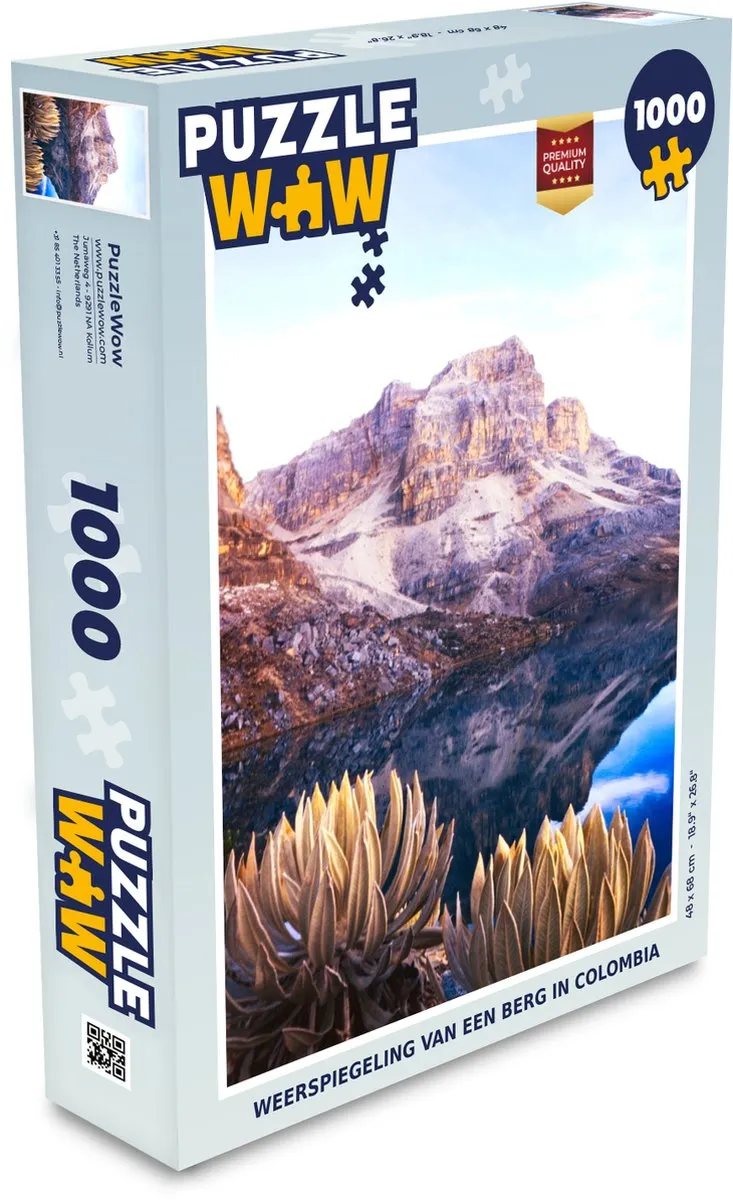 PuzzleWow Legpuzzel Weerspiegeling Colombia 1000 Stuks