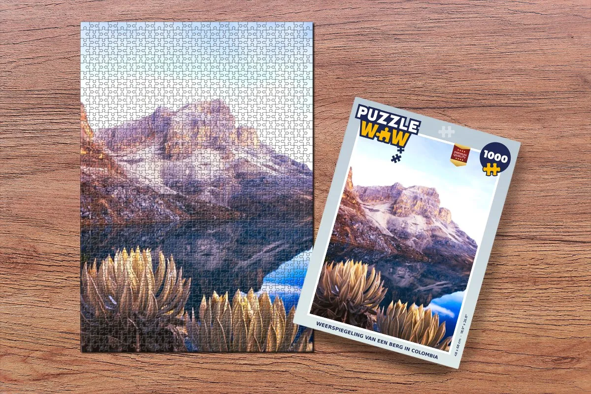 PuzzleWow Legpuzzel Weerspiegeling Colombia 1000 Stuks - Multicolor
