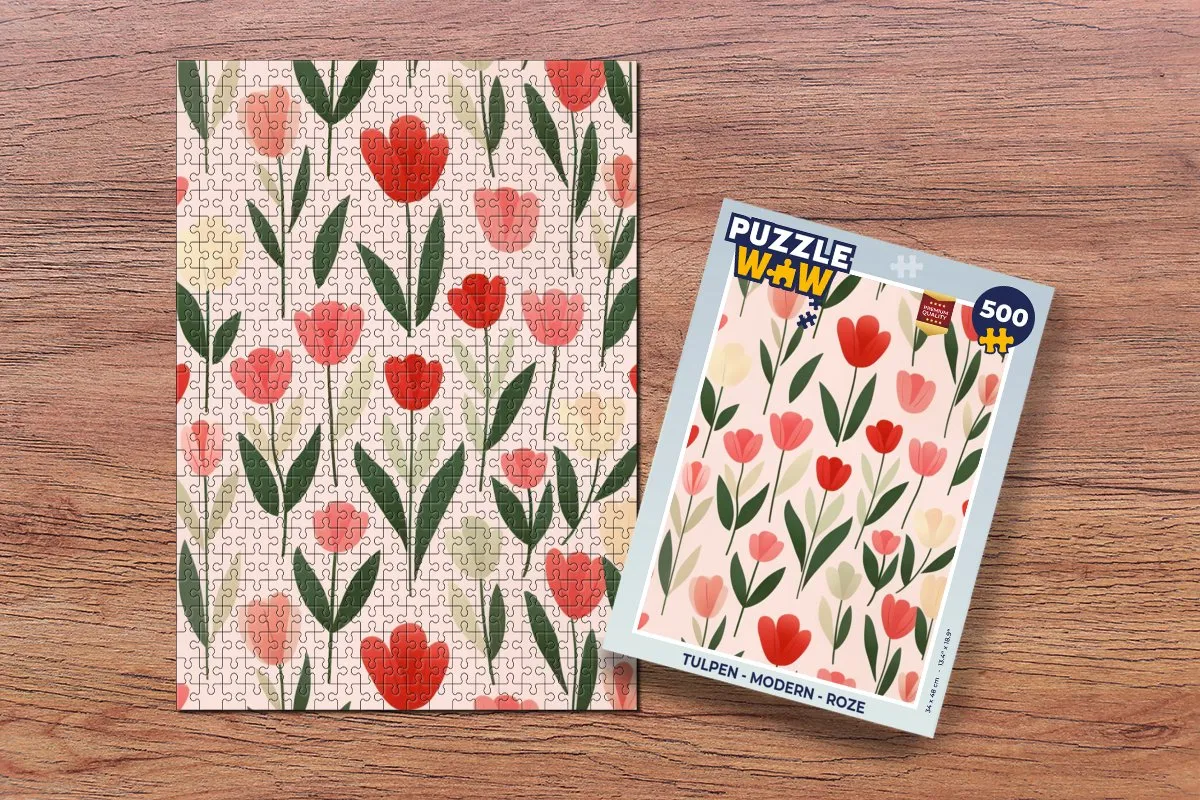 PuzzleWow Modern Roze Legpuzzel 500 Stuks - 8721173244481