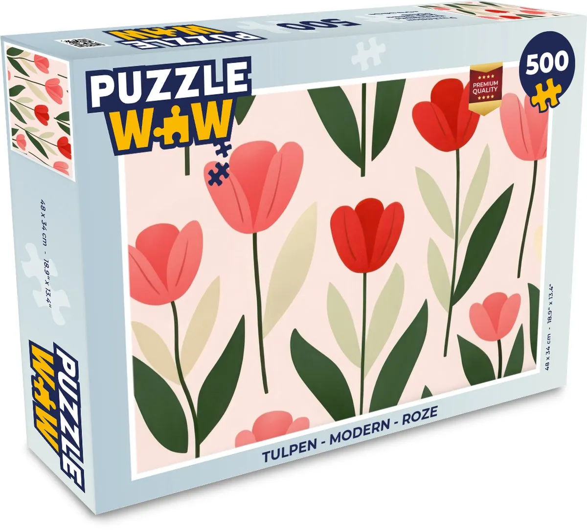PuzzleWow Modern Roze Legpuzzel 500 Stuks - 8721173244481