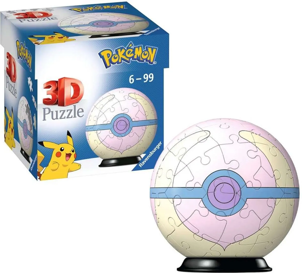 Ravensburger Pokémon Heal Ball 3D Puzzel - 54 Stuks - Multicolor