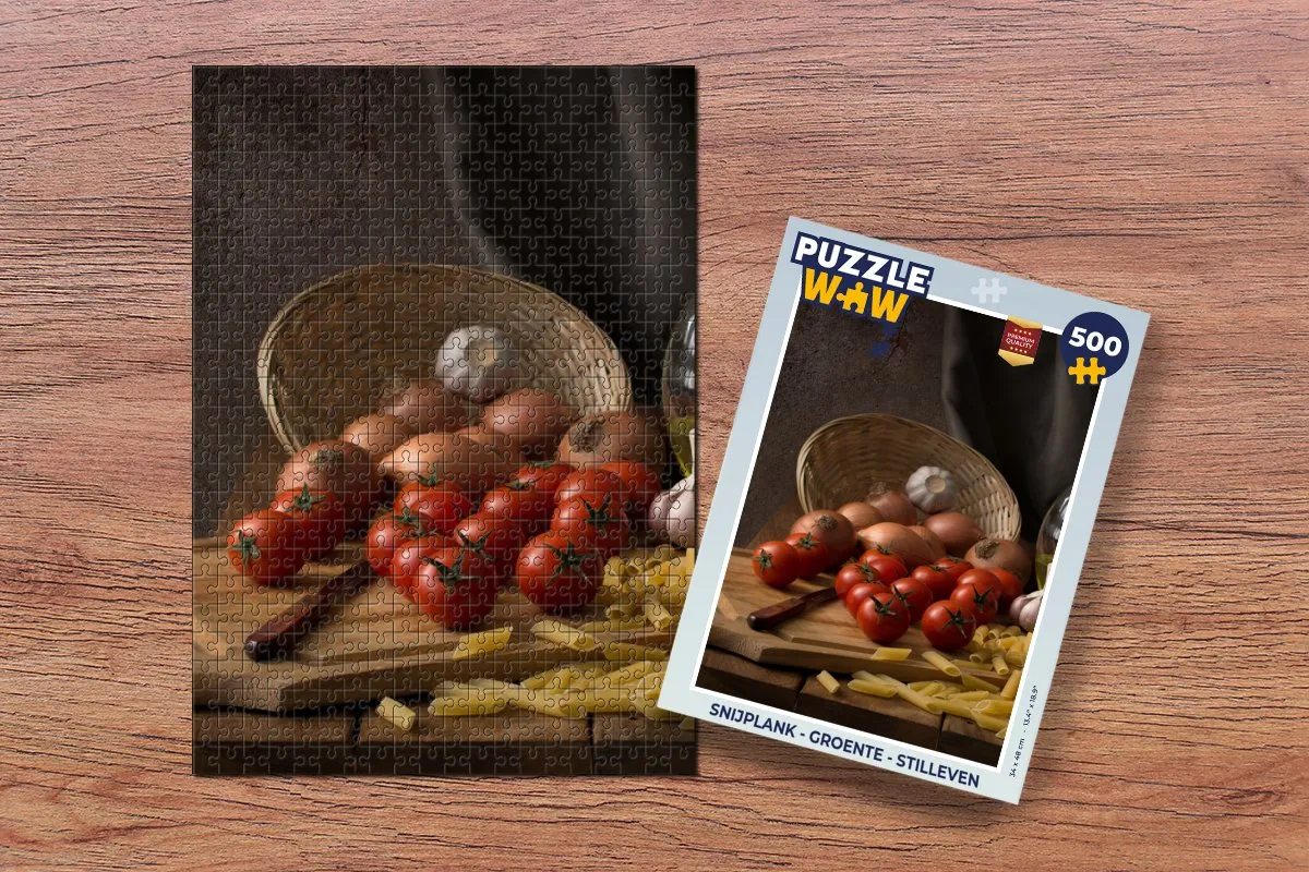 PuzzleWow Snijplank Legpuzzel 500 Stuks - Multicolor