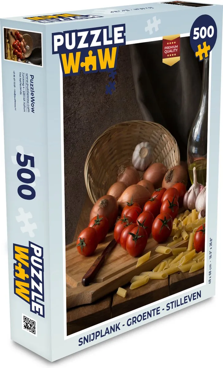 PuzzleWow Snijplank Legpuzzel 500 Stuks - Multicolor