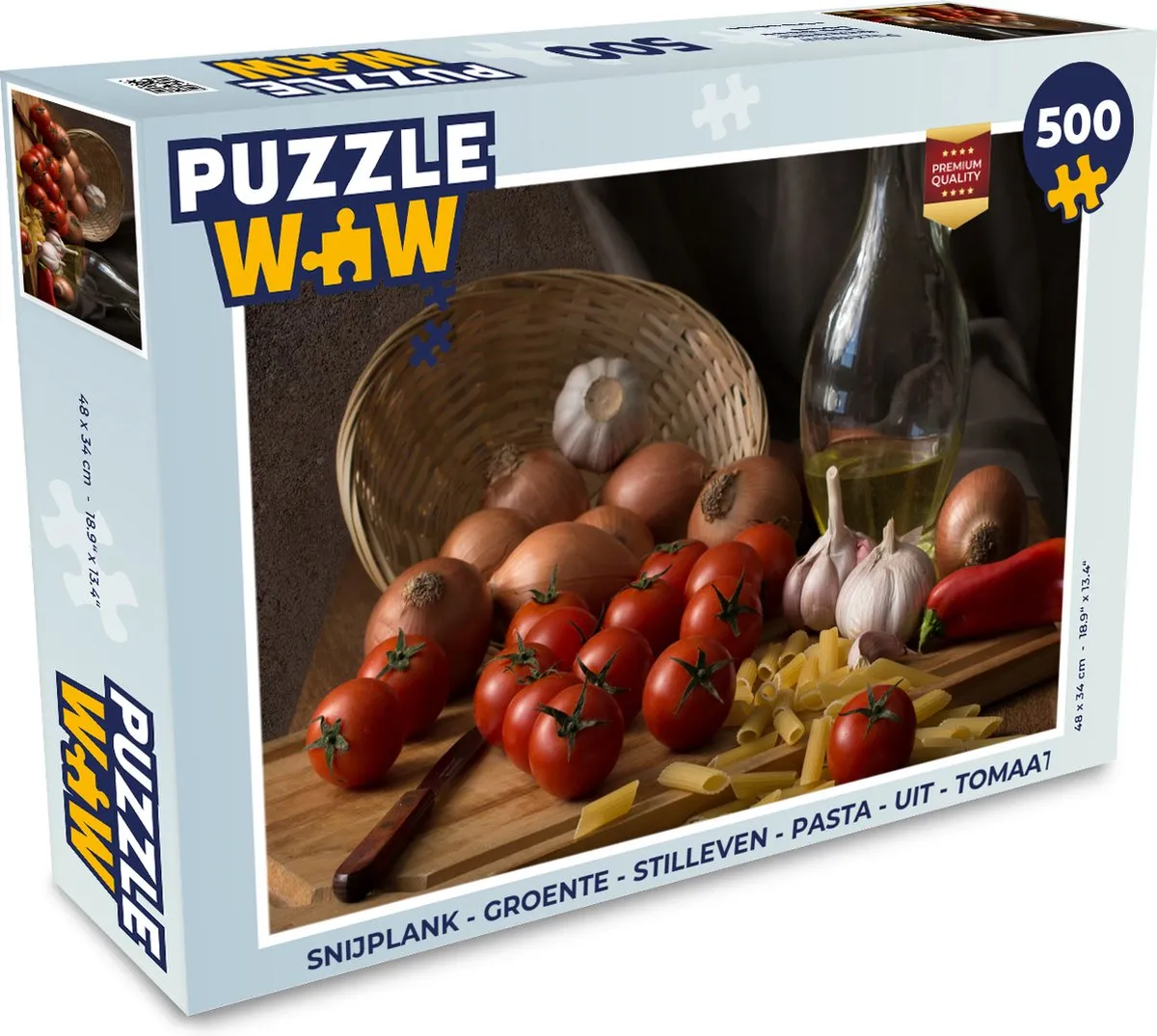 PuzzleWow Snijplank Legpuzzel 500 Stuks - Multicolor