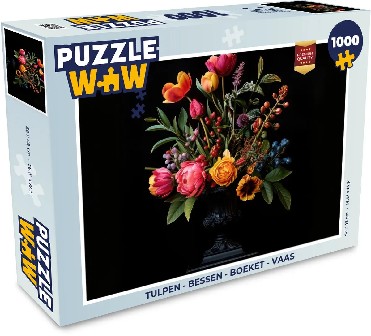 PuzzleWow Legpuzzel 1000 Stuks - Tulpen & Boeket