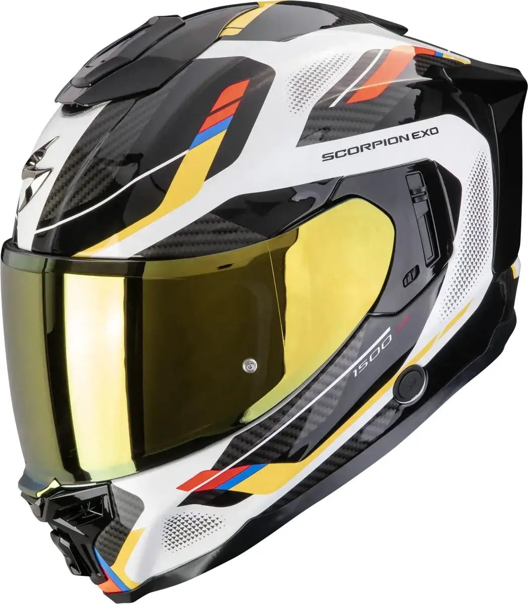Scorpion EXO-1500 Sleek White Blue Yellow