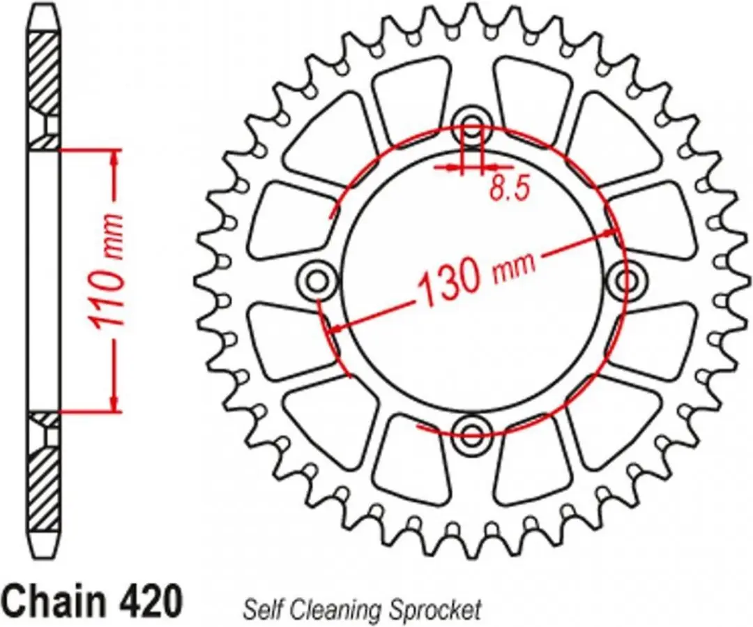 Couronne de transmission JT Sprockets pour moto Honda 85 CR 2003-2007 JTA215.56