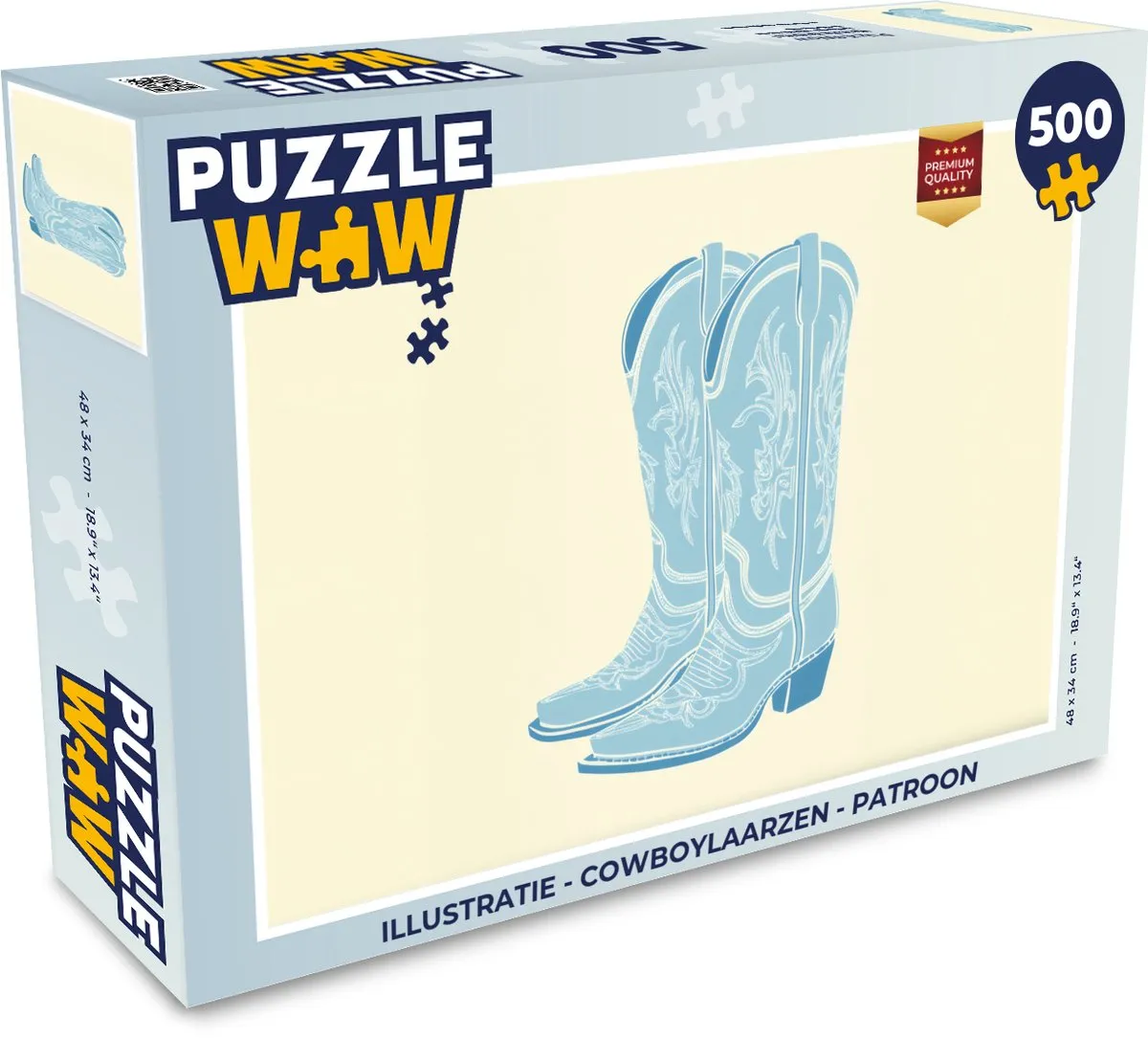 PuzzleWow Cowboylaarzen Legpuzzel 500 Stuks
