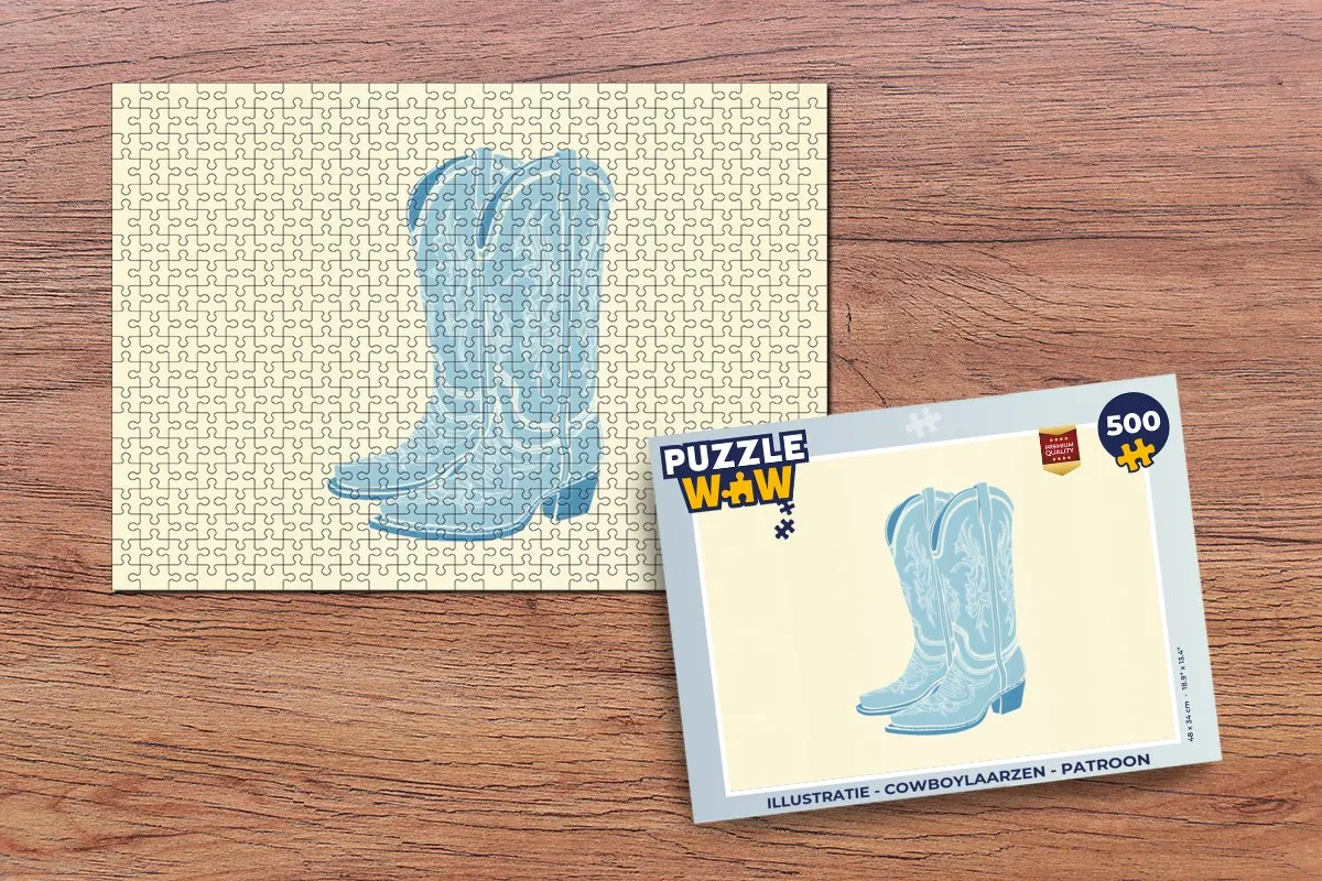 PuzzleWow Cowboylaarzen Legpuzzel 500 Stuks - MPN 8721375319611