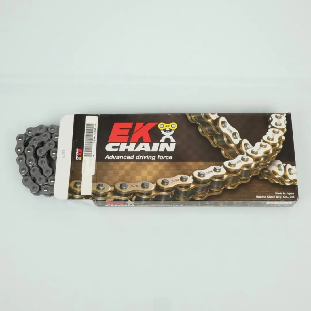 Chaîne de transmission EK Chain SRX2 pour moto 90 maillons Pas 520 Grise Neuf