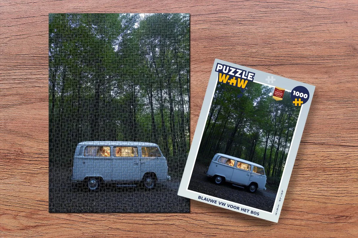 PuzzleWow Puzzel Bus Legpuzzel 1000 Stuks - Multicolor