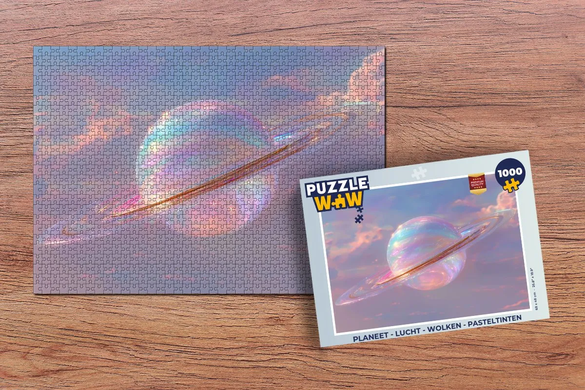 PuzzleWow Planeet Wolken Pasteltinten Legpuzzel 1000 Stuks