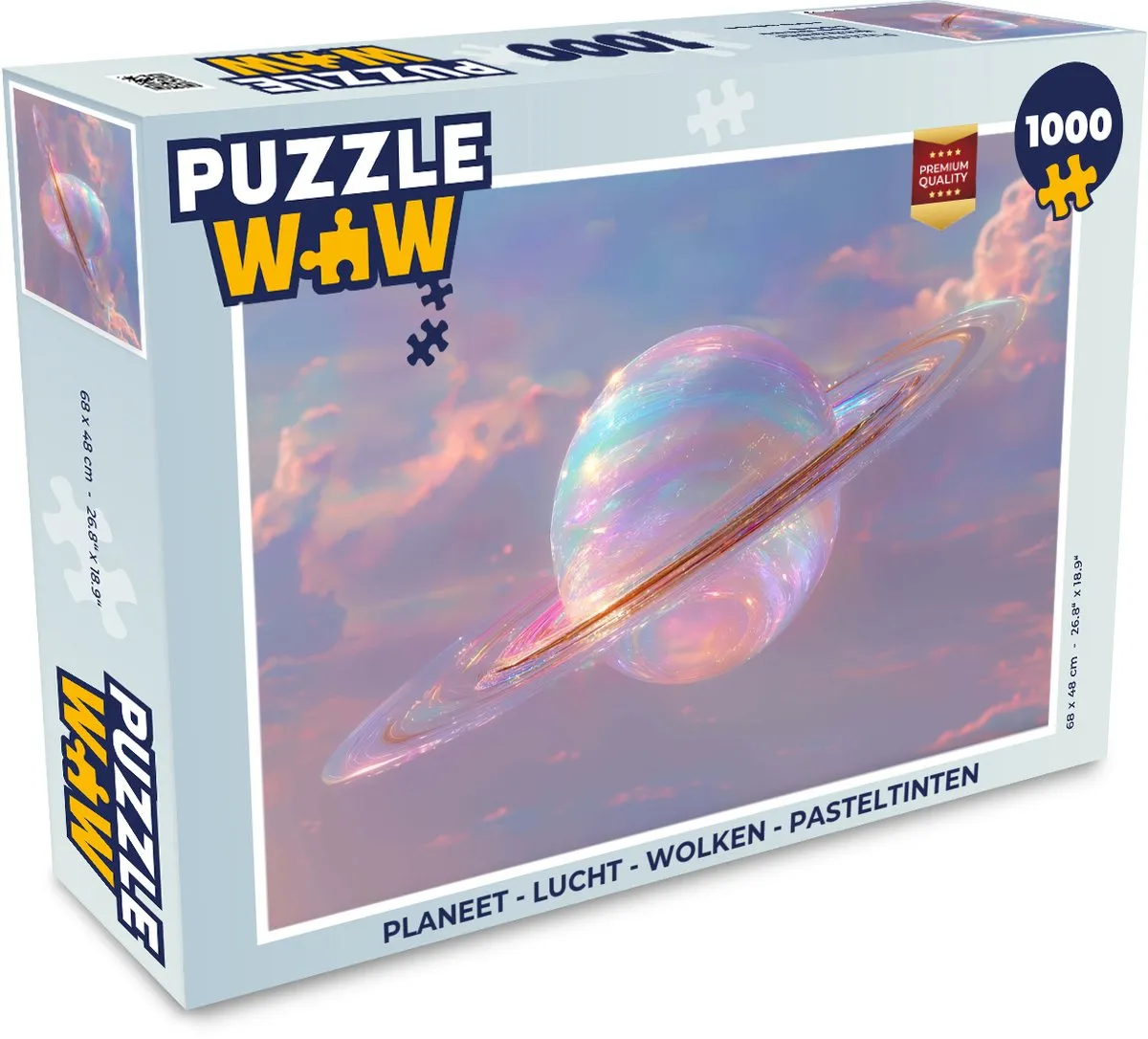 PuzzleWow Planeet Wolken Pasteltinten Legpuzzel 1000 Stuks