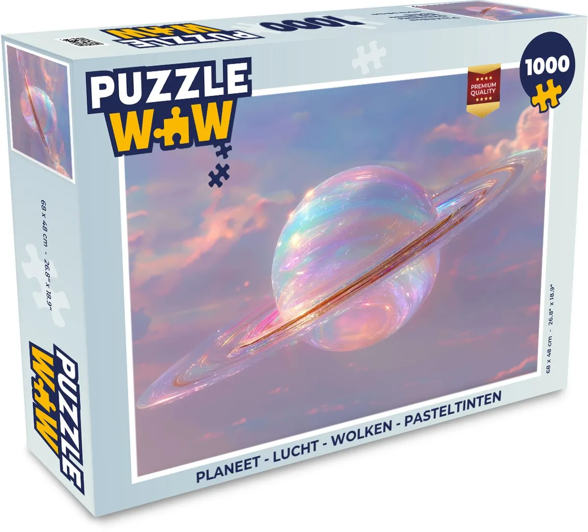 PuzzleWow Planeet Wolken Pasteltinten Legpuzzel 1000 Stuks