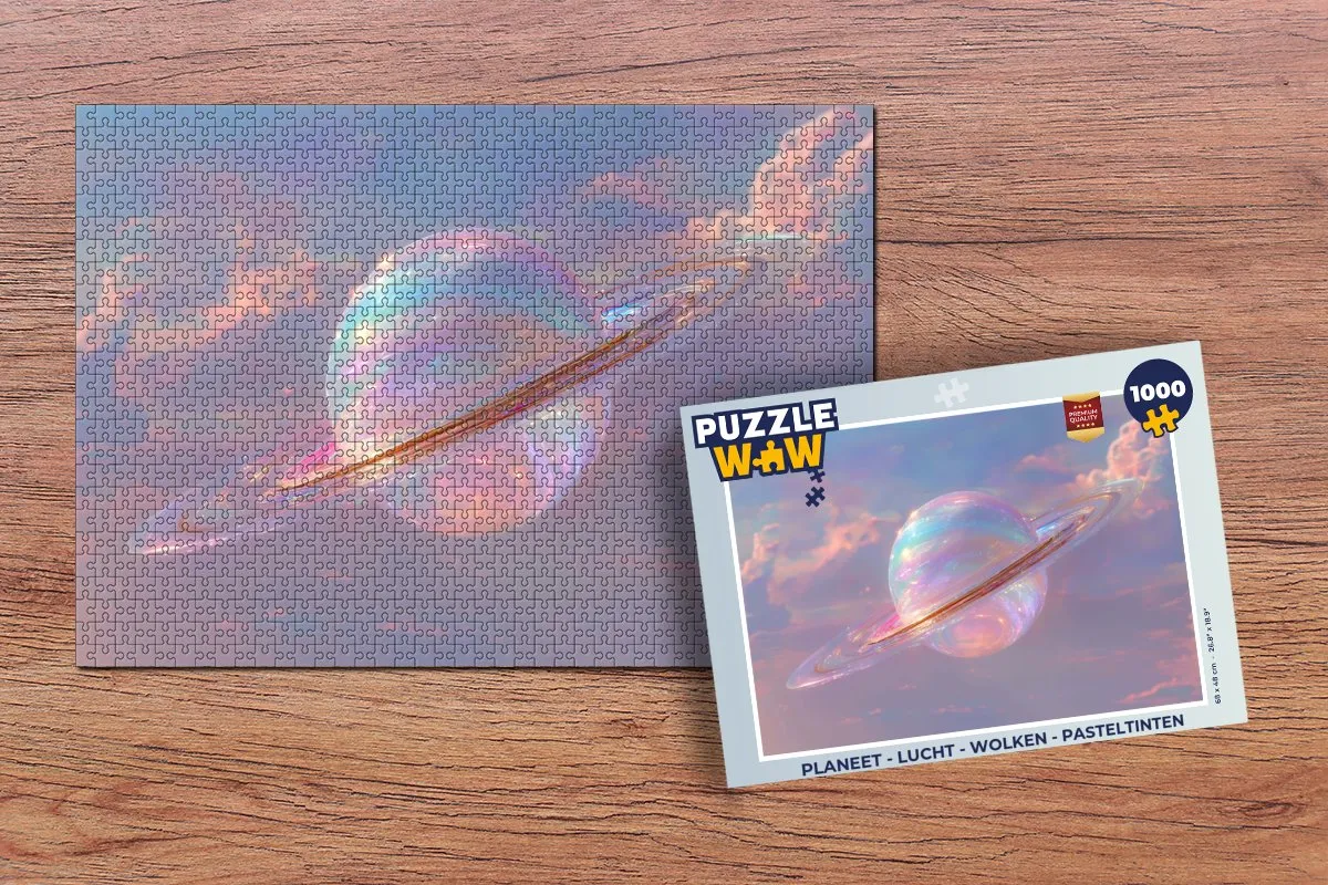 PuzzleWow Planeet Wolken Pasteltinten Legpuzzel 1000 Stuks