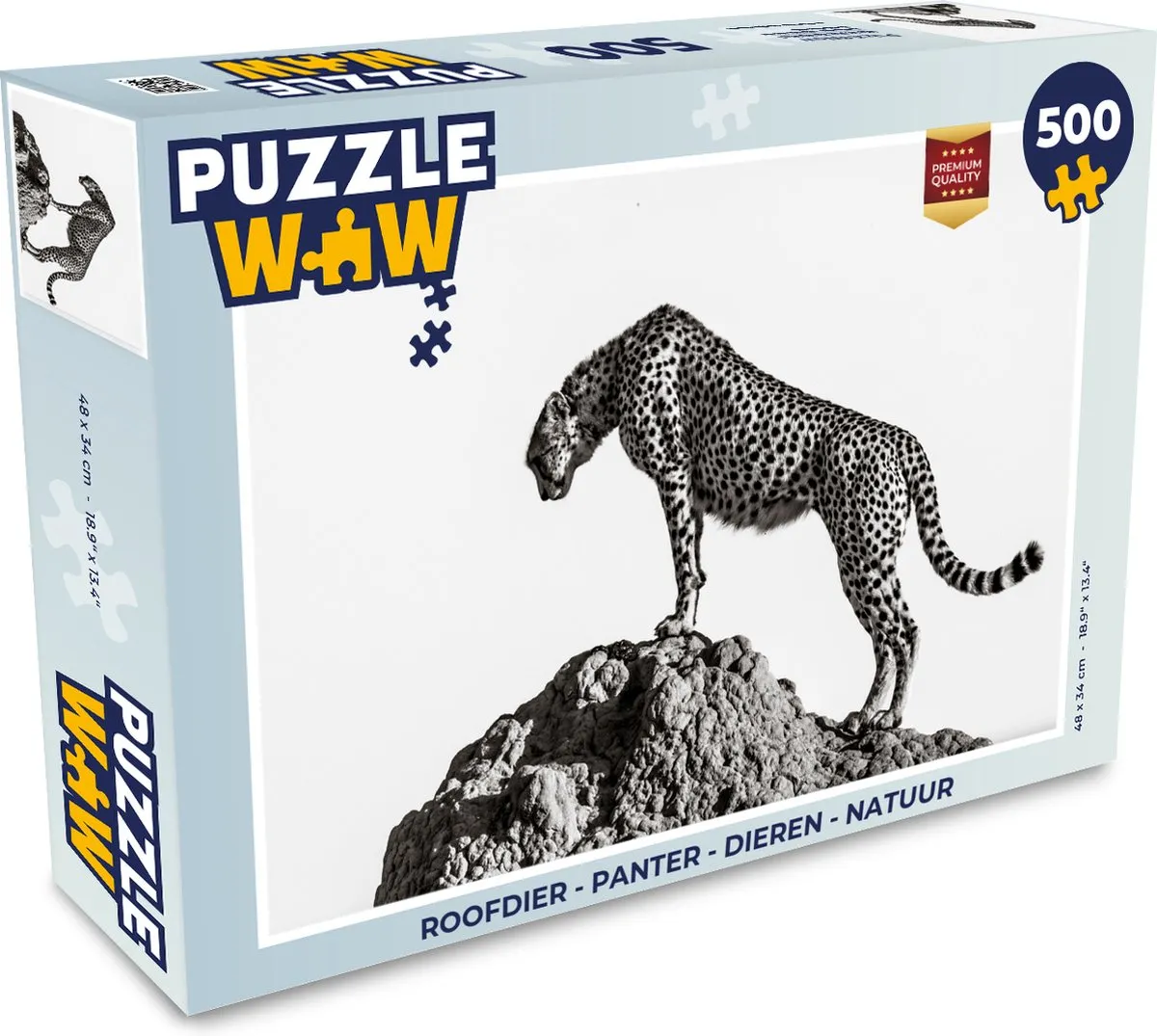 PuzzleWow Roofdier Panter Legpuzzel 500 Stuks