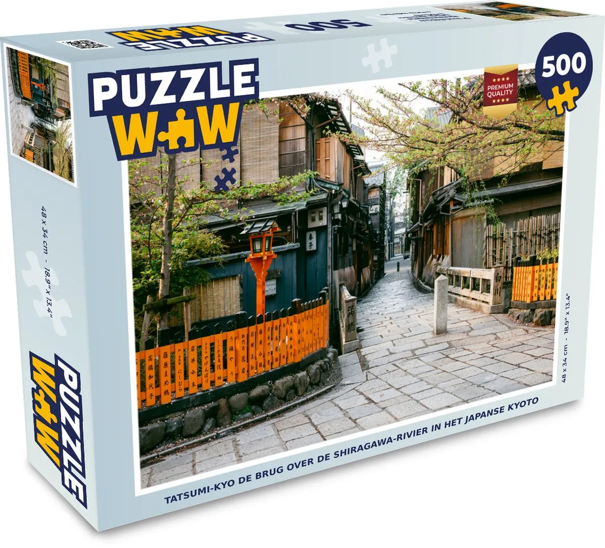 PuzzleWow Kyoto Tatsumi-kyo Brug Legpuzzel 500 Stuks