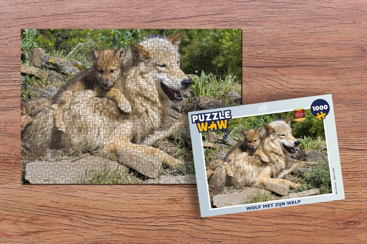 PuzzleWow Welp Legpuzzel 1000 Stuks - Multicolor