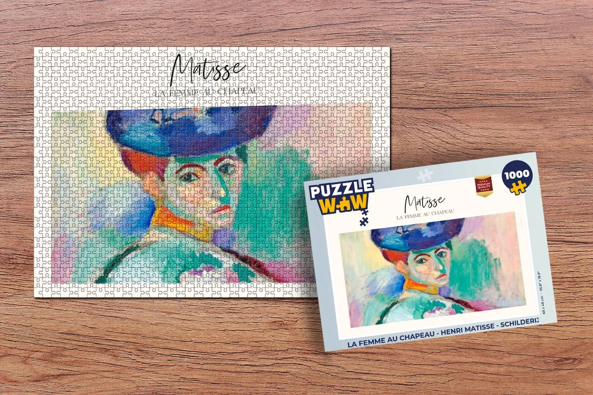 PuzzleWow La femme au chapeau Legpuzzel 1000 Stuks - Multicolor