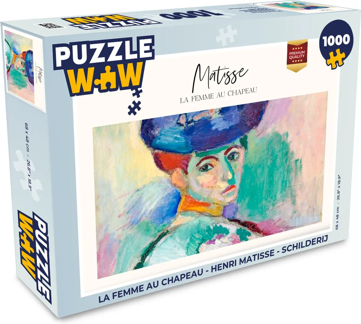 PuzzleWow La femme au chapeau Legpuzzel 1000 Stuks