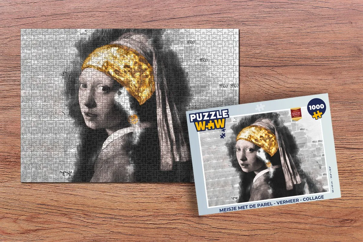 PuzzleWow Meisje met de parel Legpuzzel 1000 Stuks - Multicolor