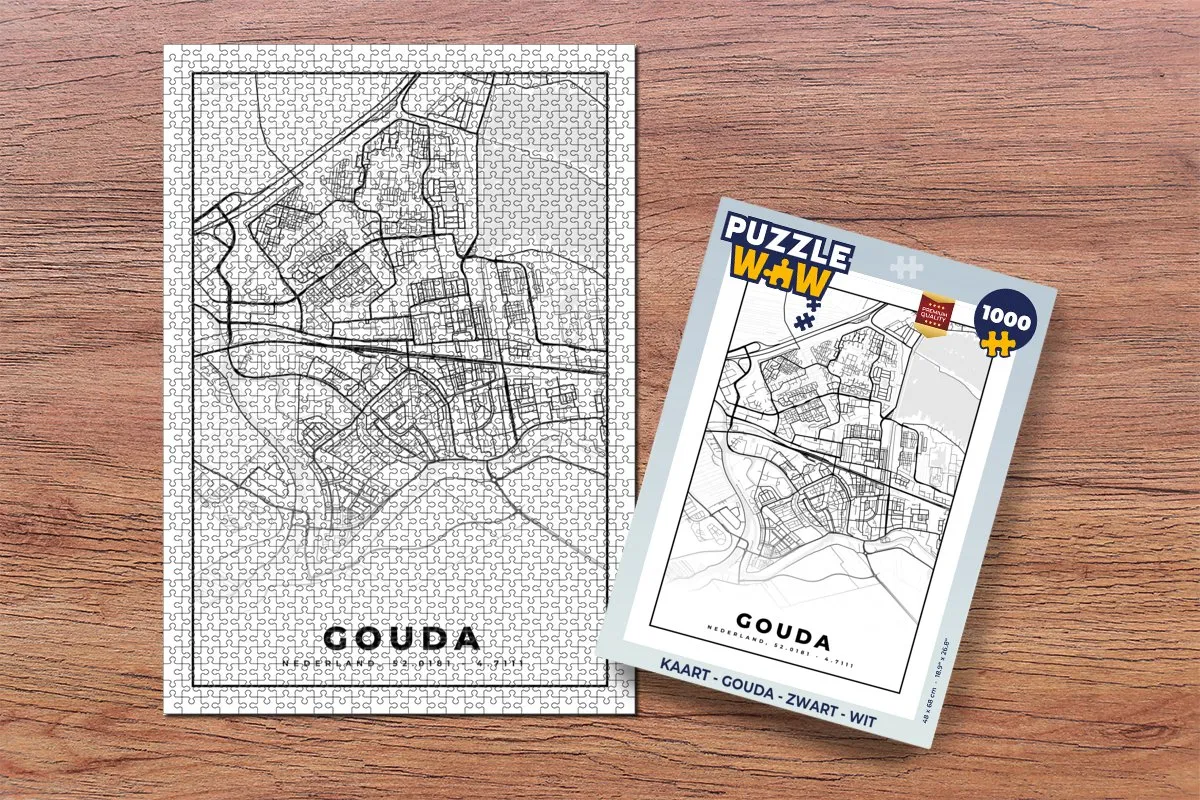 PuzzleWow Gouda Legpuzzel 1000 Stuks - Multicolor