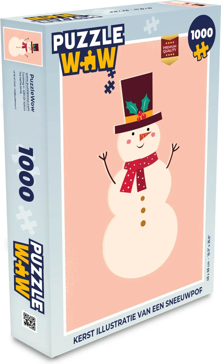 PuzzleWow Sneeuwpop Legpuzzel 1000 Stuks
