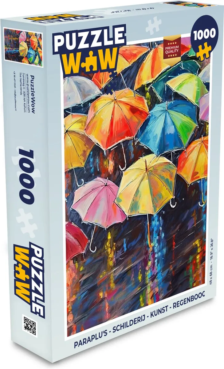 PuzzleWow Regenboog Legpuzzel 1000 Stuks - Multicolor