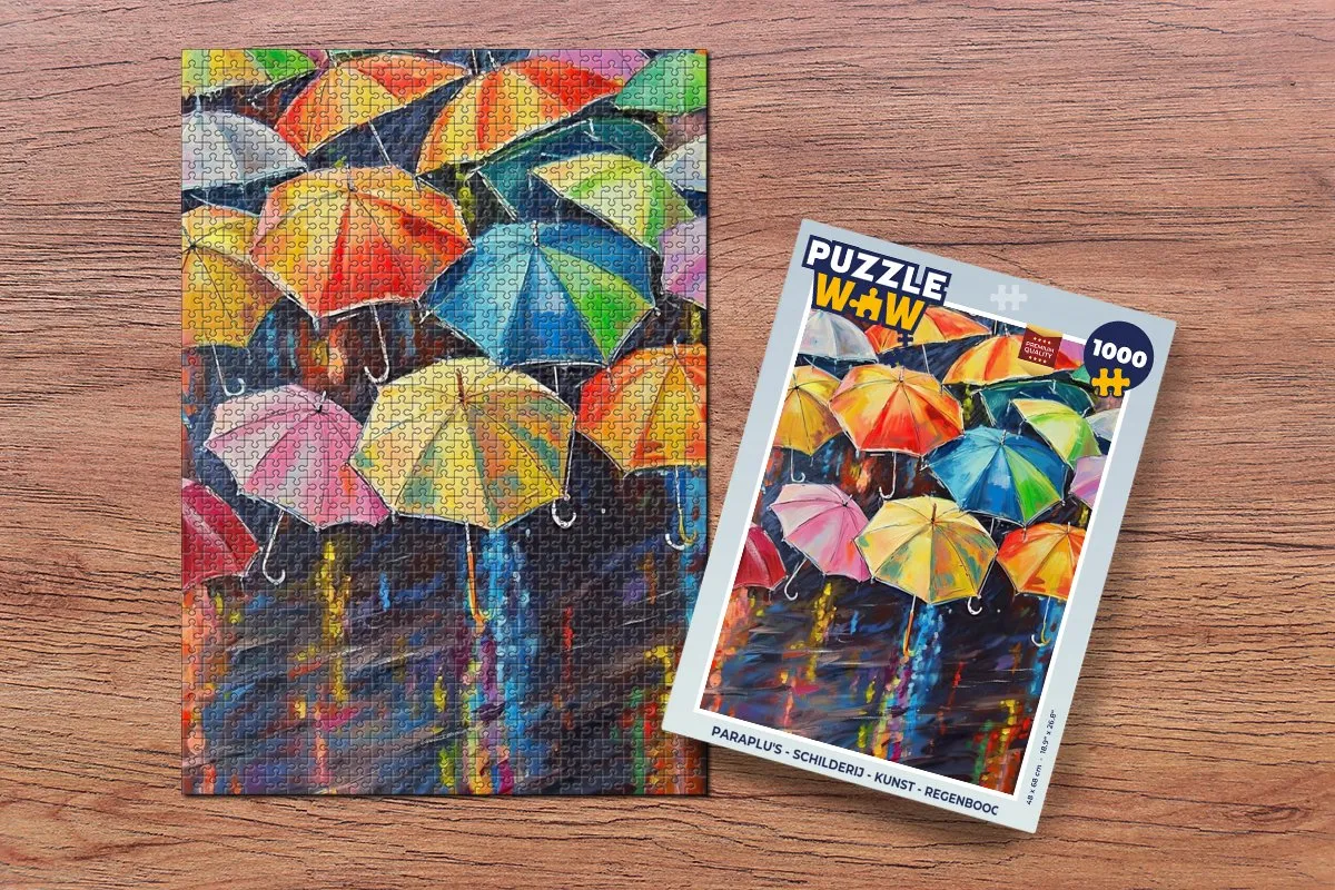 PuzzleWow Regenboog Legpuzzel 1000 Stuks - Multicolor