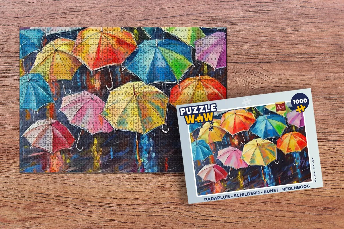 PuzzleWow Regenboog Legpuzzel 1000 Stuks - Multicolor