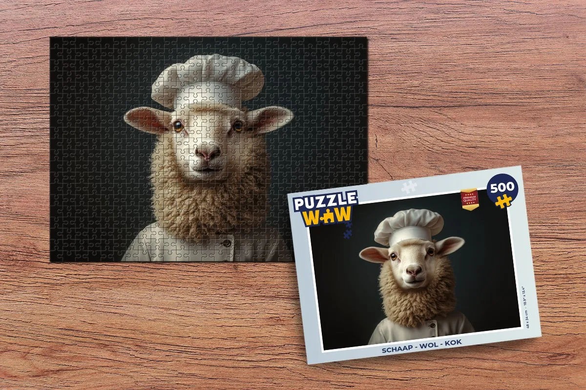 PuzzleWow Schaap - Kok Legpuzzel 500 Stukken - MPN 8721169398945