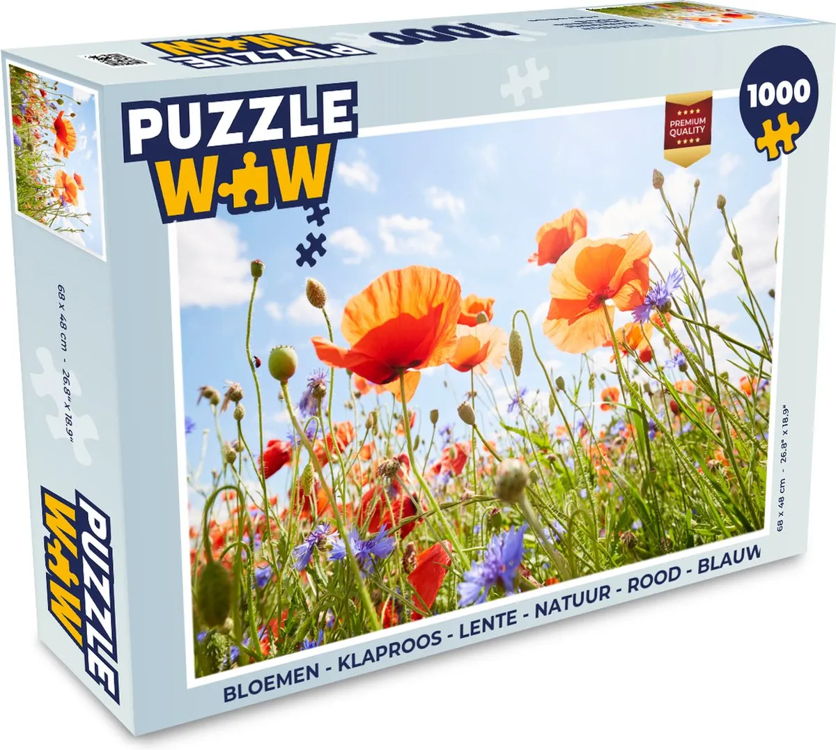 PuzzleWow Bloemen Legpuzzel 1000 Stuks - Multicolor