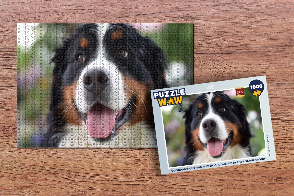 PuzzleWow Berner Sennenhond Legpuzzel 1000 Stuks - Multicolor