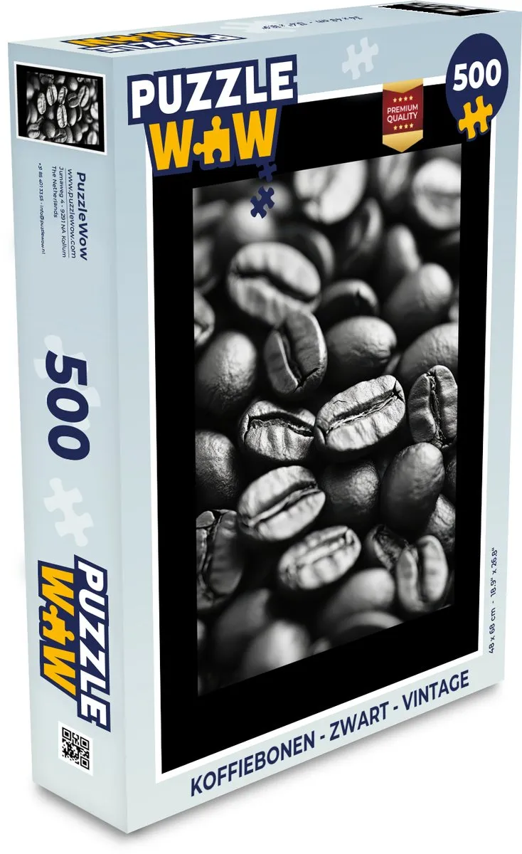 PuzzleWow Koffiebonen Legpuzzel 500 Stuks