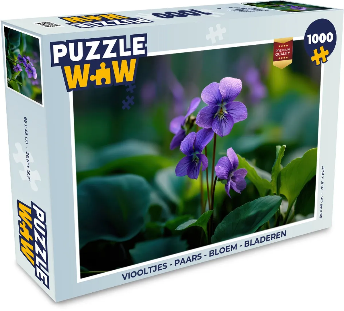 PuzzleWow Viooltjes Legpuzzel 1000 Stuks