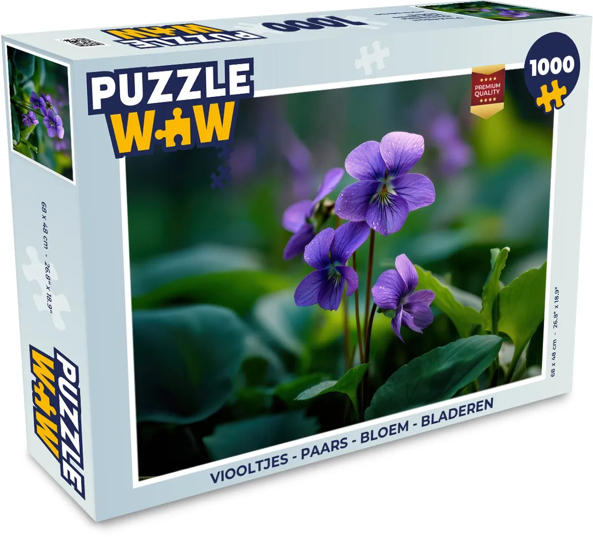 PuzzleWow Viooltjes Legpuzzel 1000 Stuks - Paars