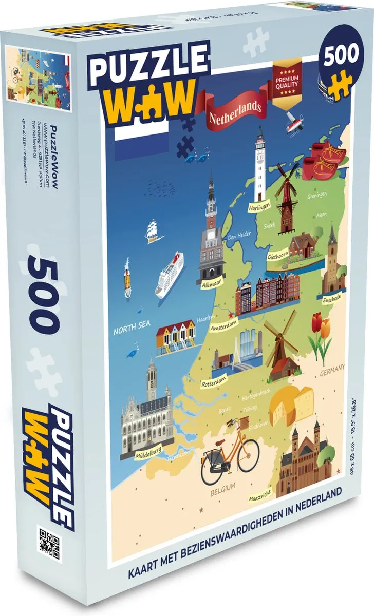 PuzzleWow Nederland Legpuzzel 500 Stuks