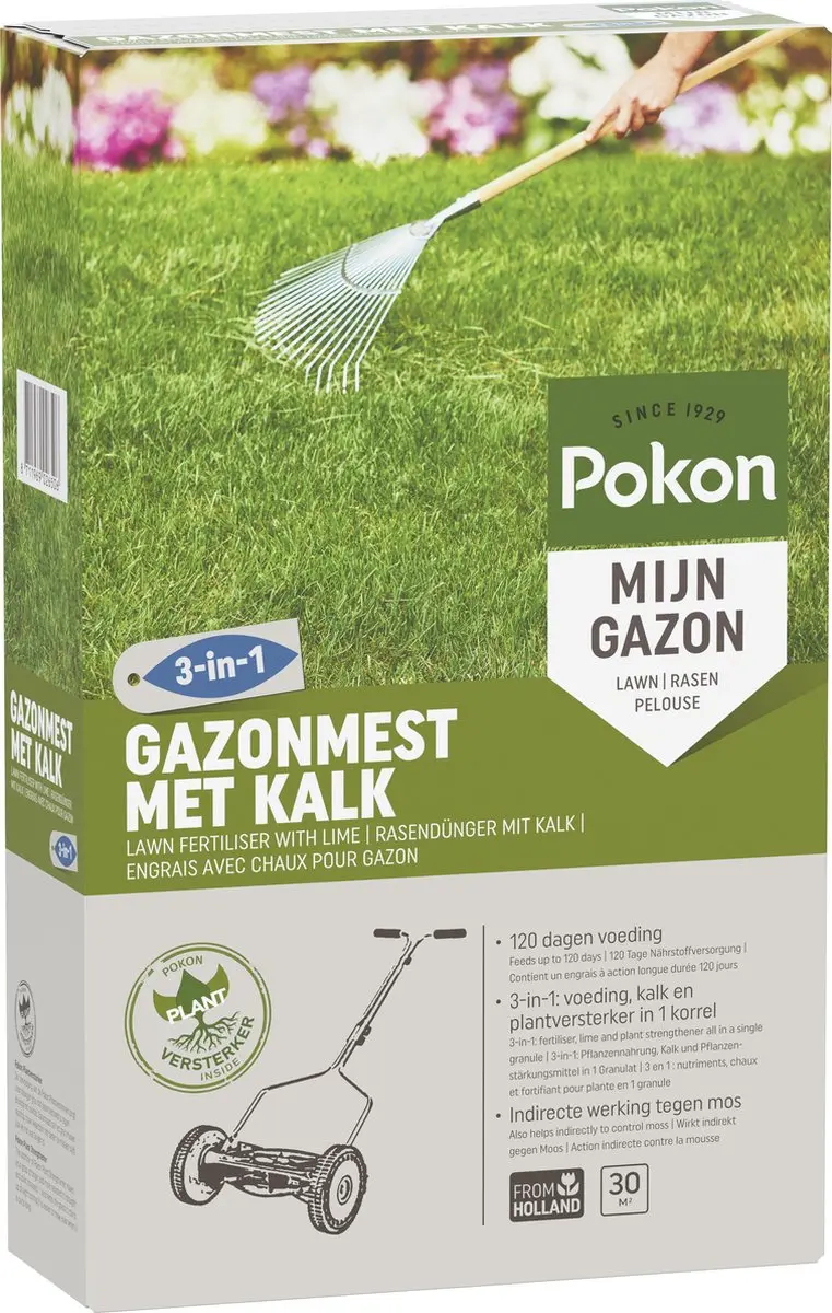 Pokon Gazonmest met Kalk 2kg - 30m² - afbeelding 2 van 6