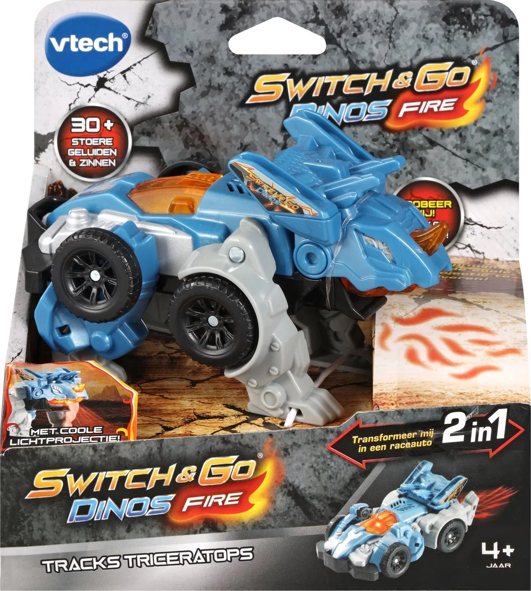 VTech Switch & Go Dino's Triceratops - Blauw